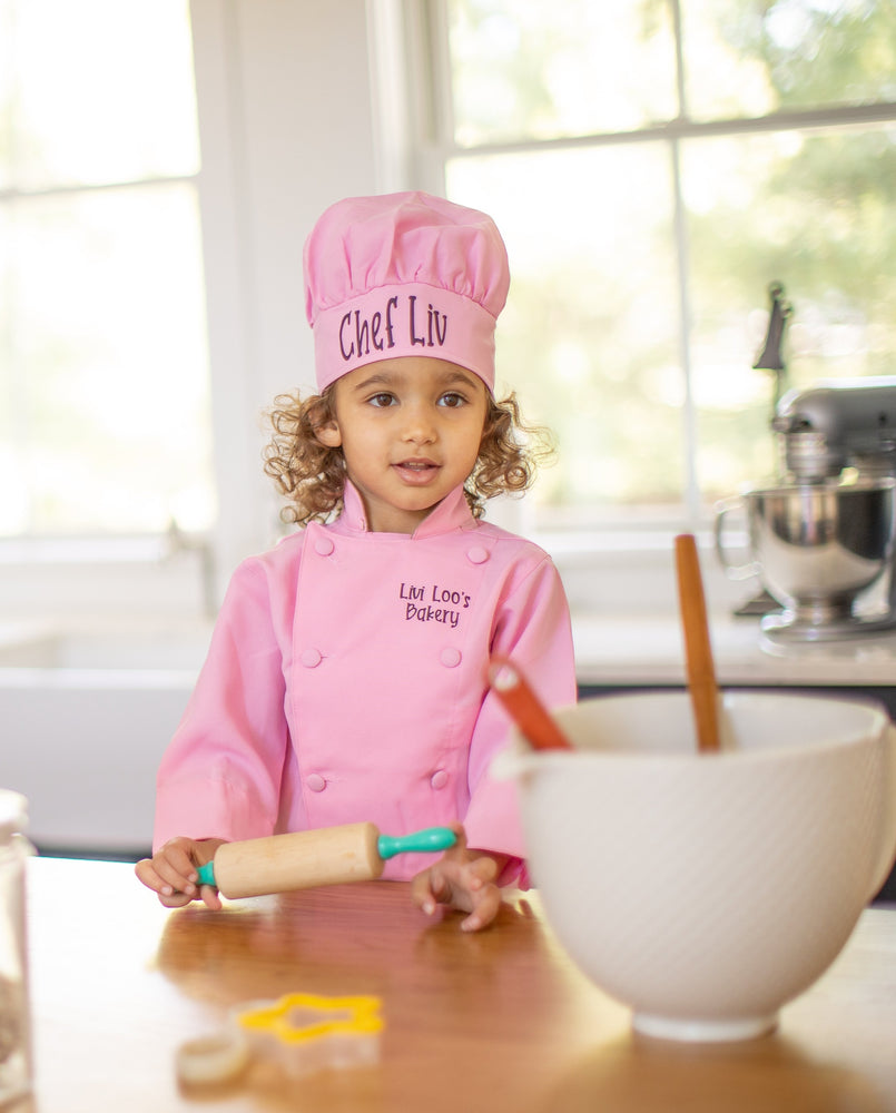 Pink Kid's Chef Costume