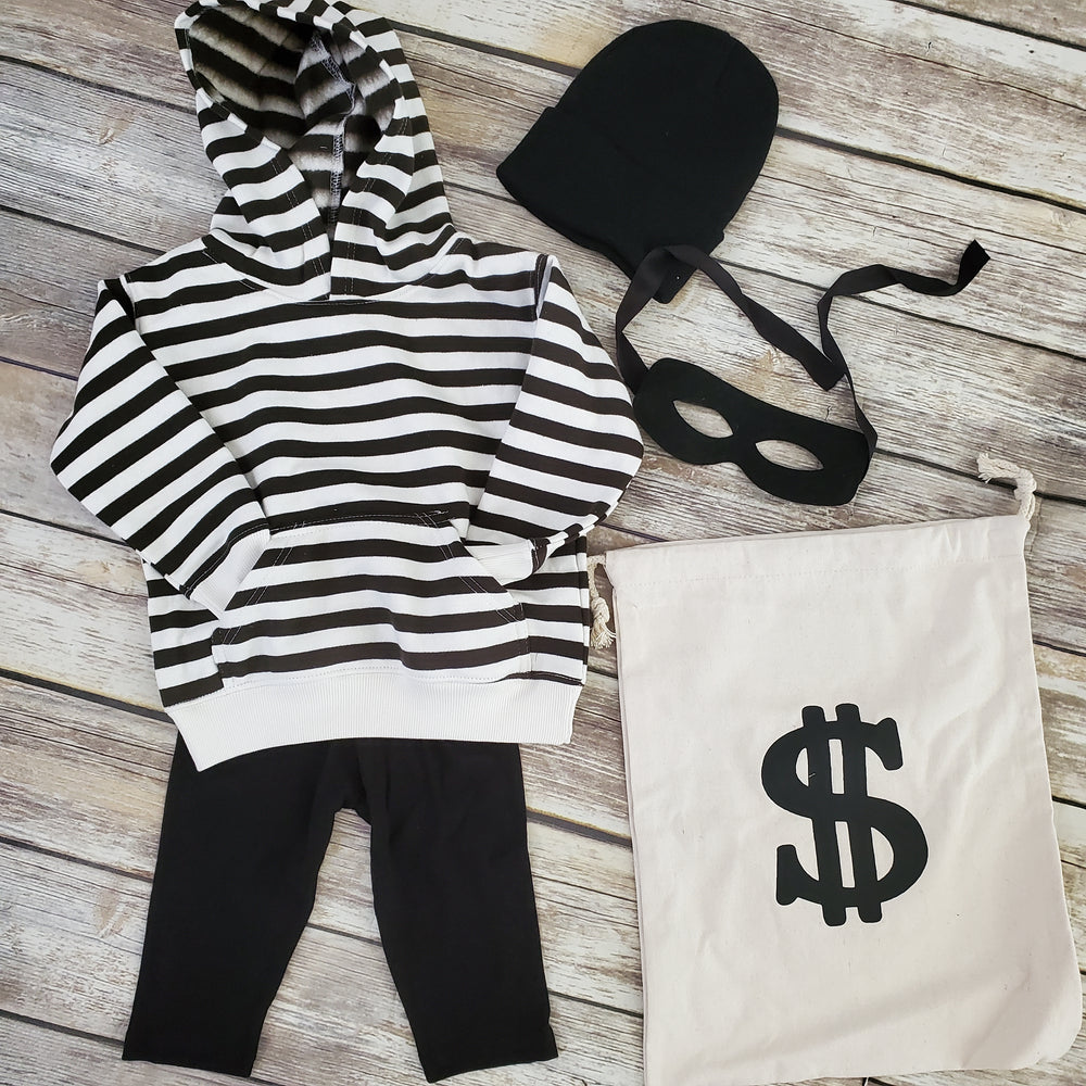 bank robber halloween kids outfit