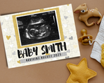 Pregnancy Ultrasound Photo Announcement Puzzle - Neutral Hearts