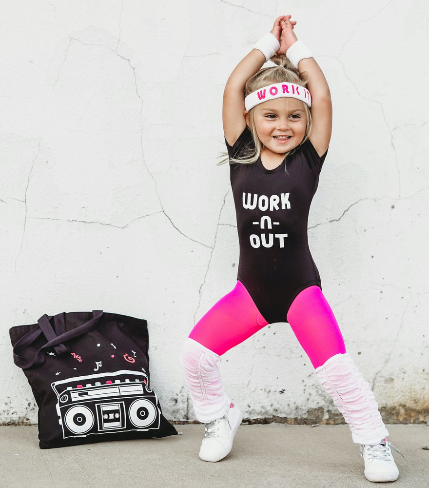 80s Workout Outfit - Pink & Black – South of Urban Shop