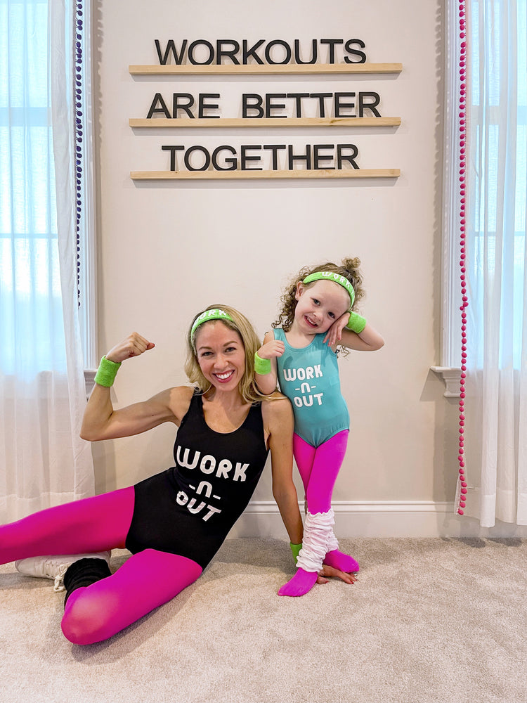 Get retro and fit with this 80's workout costume for Halloween!